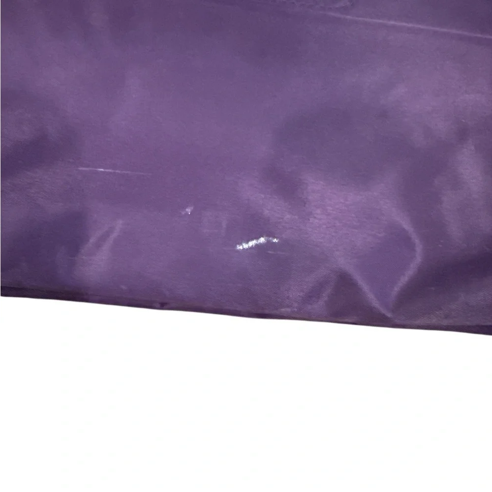 Long champ Chic Purple Tote Bag with Brown Accents - Picture 2 of 8